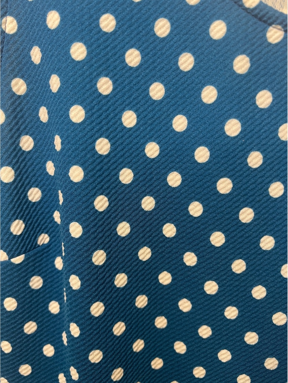 Gilli Polka Dot Blue White Fit & Flare Skater Dress Size Large Stretch - Picture 4 of 7